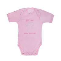 QHP Bobby Horse Baby Romper- Desert Rose