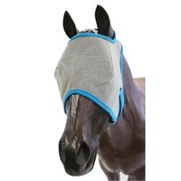 Showmaster Fly Mask - Grey/Turquoise