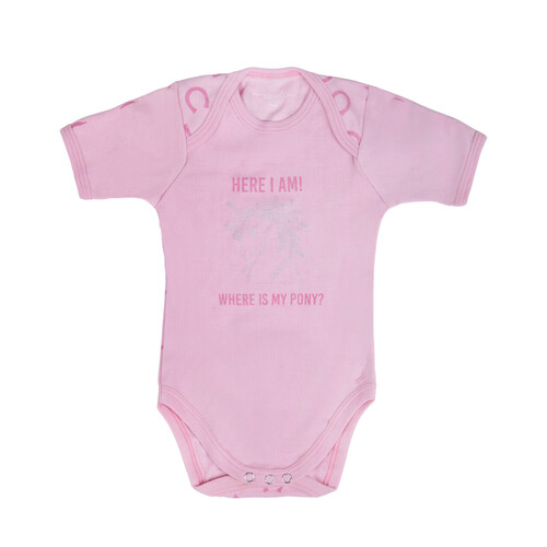 QHP Bobby Horse Baby Romper- Desert Rose